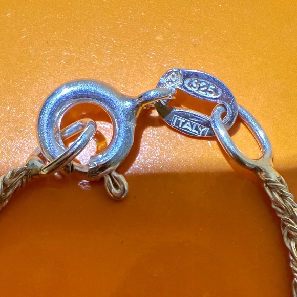 Large 1” Amethyst Teardrop Pendant Sterling Silver Necklace 16" Rope Chain - Picture 14 of 15